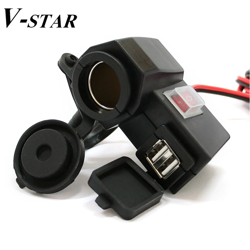 

Universal Motorcycle car Charger DC 12 Waterproof USB Cell phone Cigarette Lighter