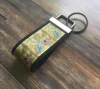 Cheap custom wristlets key fob, fabric keychains for ribbon, cotton webbing key ring
