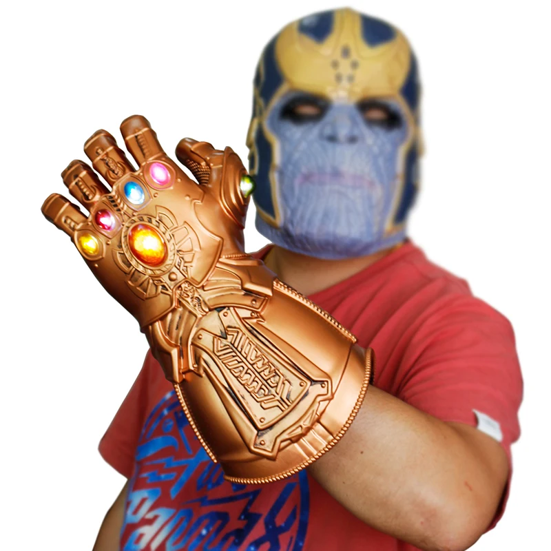 

Men Halloween Party Props LED Thanos Costumes Infinity Gauntlet Adult Avengers 4 Endgame Gloves Cosplay Thanos Glove