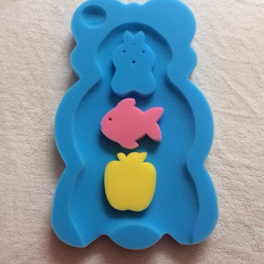 

2019 new amazon soft water absorbent PU bath sponge support product for kids, Yellow,blue,green