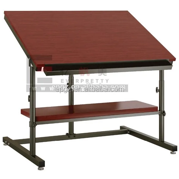 Folding School Wooden Student Drafting Table Modern Adjustable