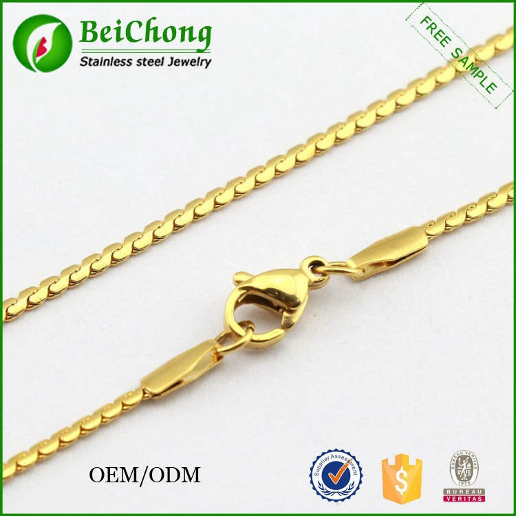 Latest Model For Men Fashion Stainless Steel Gold Chain Necklace,Simple ...