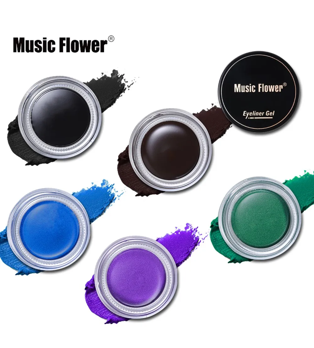 

private label custom longlasting water-proof smudge-proof blue green purple colorful eyeliner gel wholesale factory in china