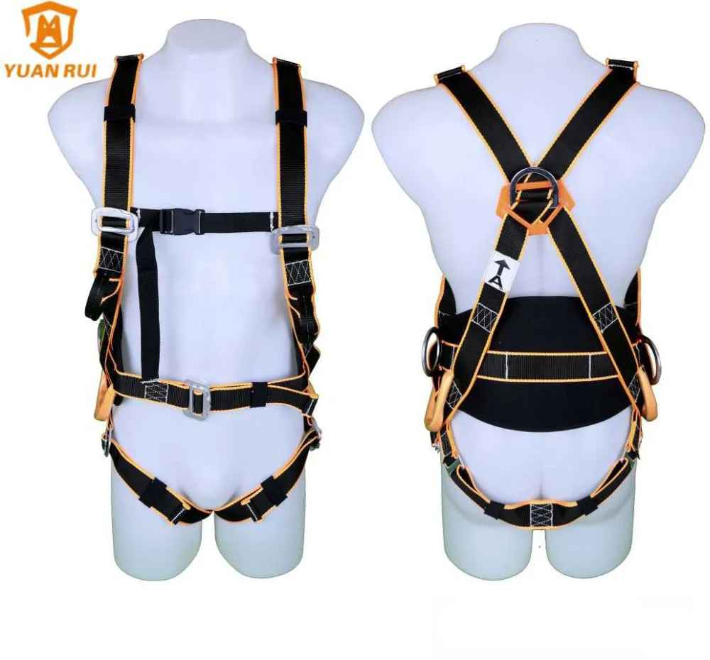
100% polyester 6 point fall arrest dorsal d-ring safety harness safety belt 