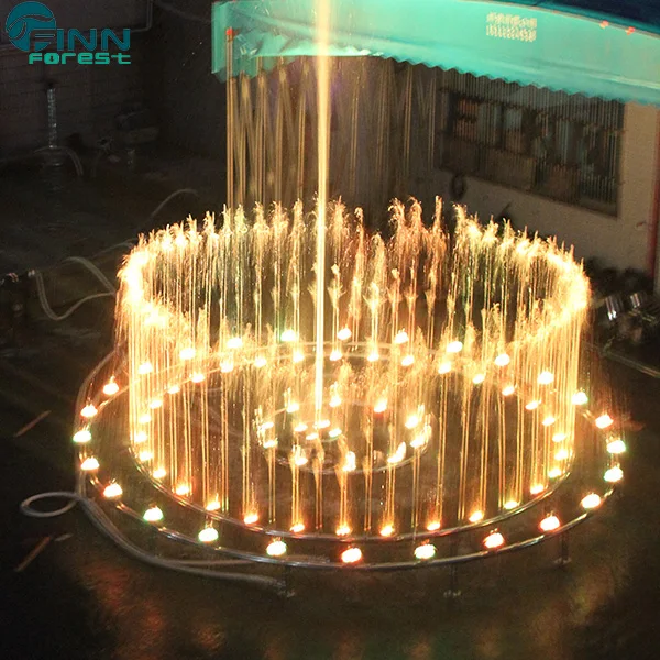 Modern Arabic Water Fountain Design 4 Tier Colorful Square Mall