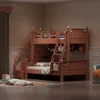 High quality durable modern pine children's bunk bed with step cabinet