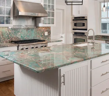 Green Amazonite Granite Quartzite Slabs Countertop Table Wall