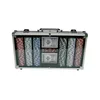 ABS panel aluminum case for poker set/aluminum game poker chip case with transparent lid