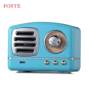 Retro TV Shape Mini Portable FM Radio Bluetooth Speaker