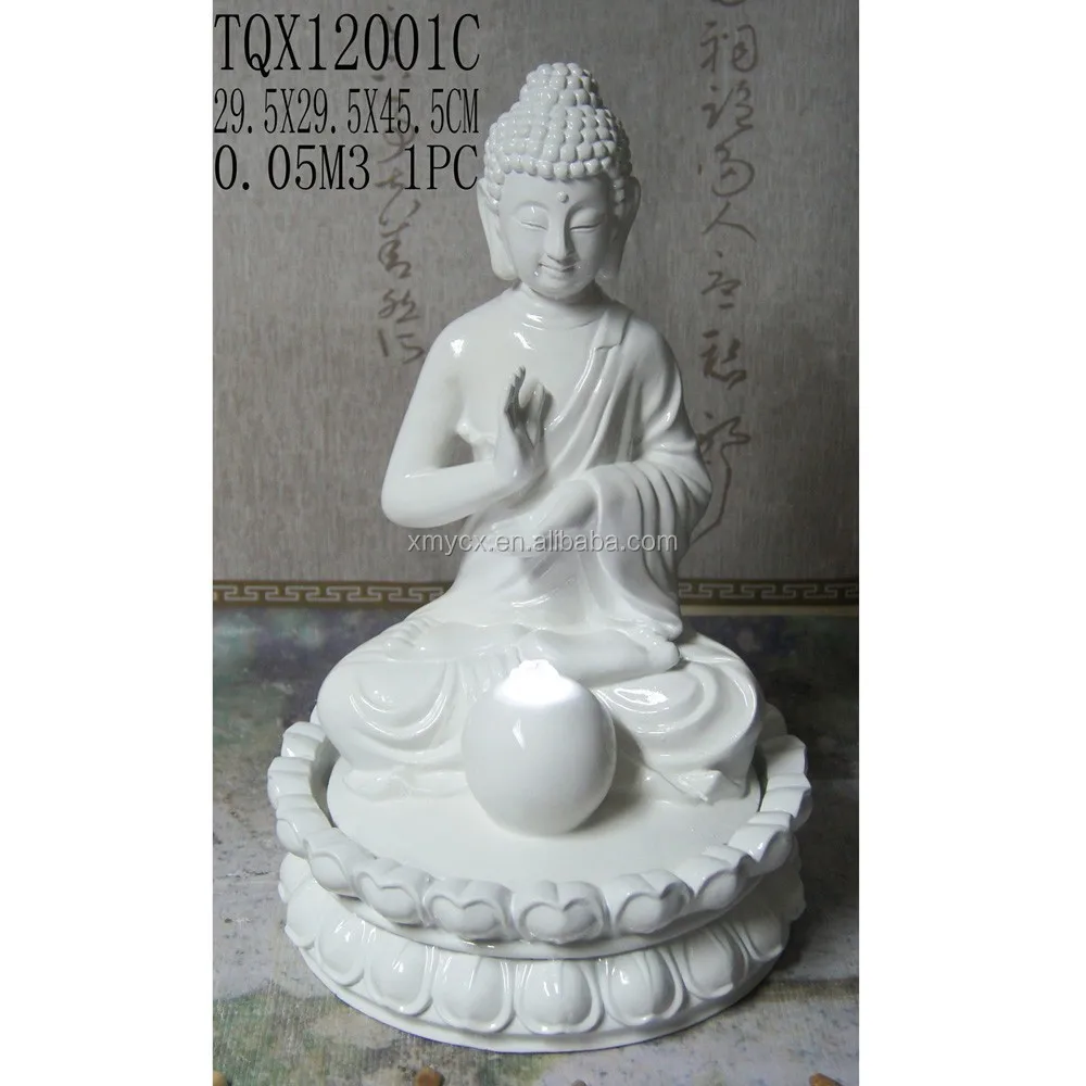 White Buddha Statue Water Fountain For Indoor Home Decor Buy