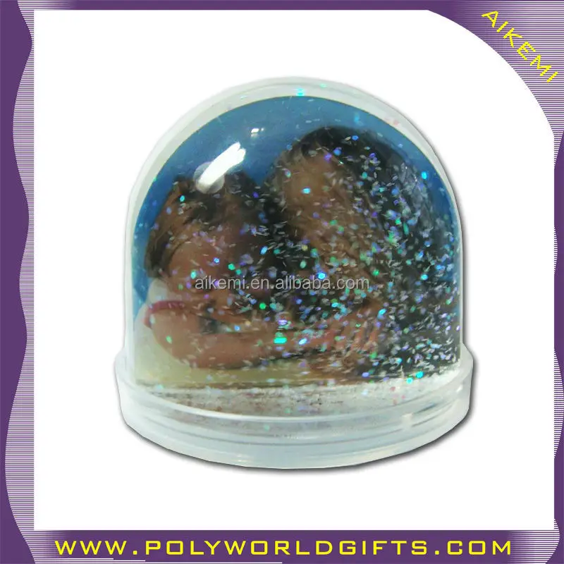 Plastic Snow Globe With Photo Insert,Custom Souvenir Gift Snow Globes