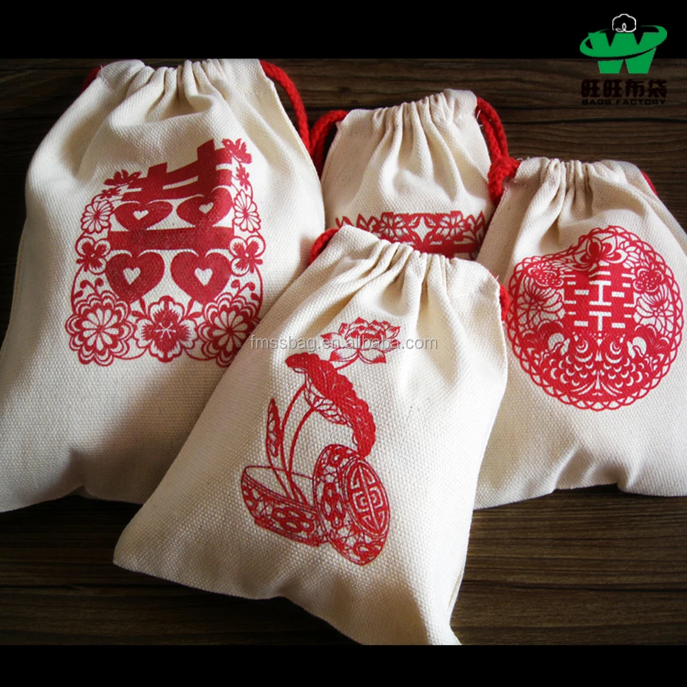 

Custom Eco Cotton Canvas Drawstring bag,shoe bag,rice bag and dust bag, Natural white