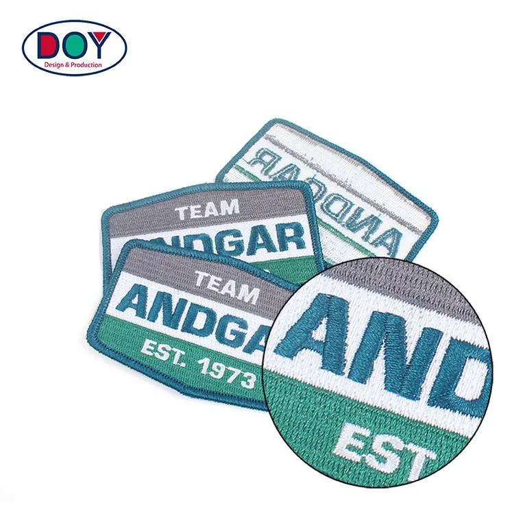 Custom Manufacturer Brand Logo Heat Seal Backing Machine Embroidered