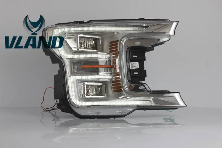 Vland car lamp factory for F-150 2017-2018 full-LED headlamp sequential turn signal LED DRL head lamp for F150 plug and play