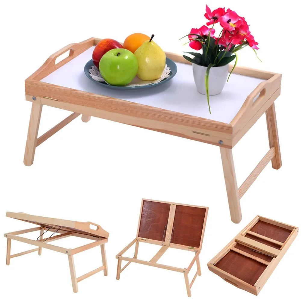 Laptop Breakfast In Bed Tray Bamboo Lap Desk Bed Tray With Folding