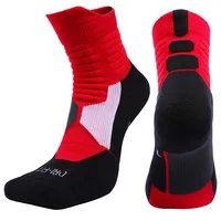

High Quality New Men Outdoor Sports Elite Basketball Socks Cycling Compression Socks Cotton Towel Bottom Men's soc