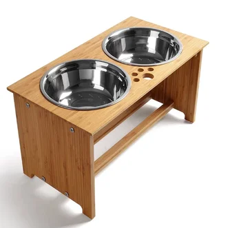 dog food and water bowl stand