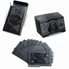 US$ dollar 100 shape Black PET plastic black plated poker playing cards