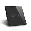 Top quality crystal tempered glass touch panel intelligent light switch work with smart home automation system