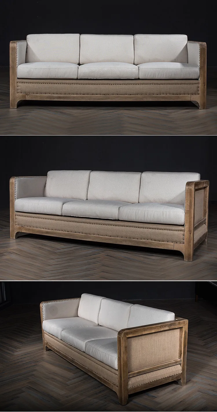 Kursi Gaya Kayu Bingkai 3 Seater Sofa Dimensi Buy Product On