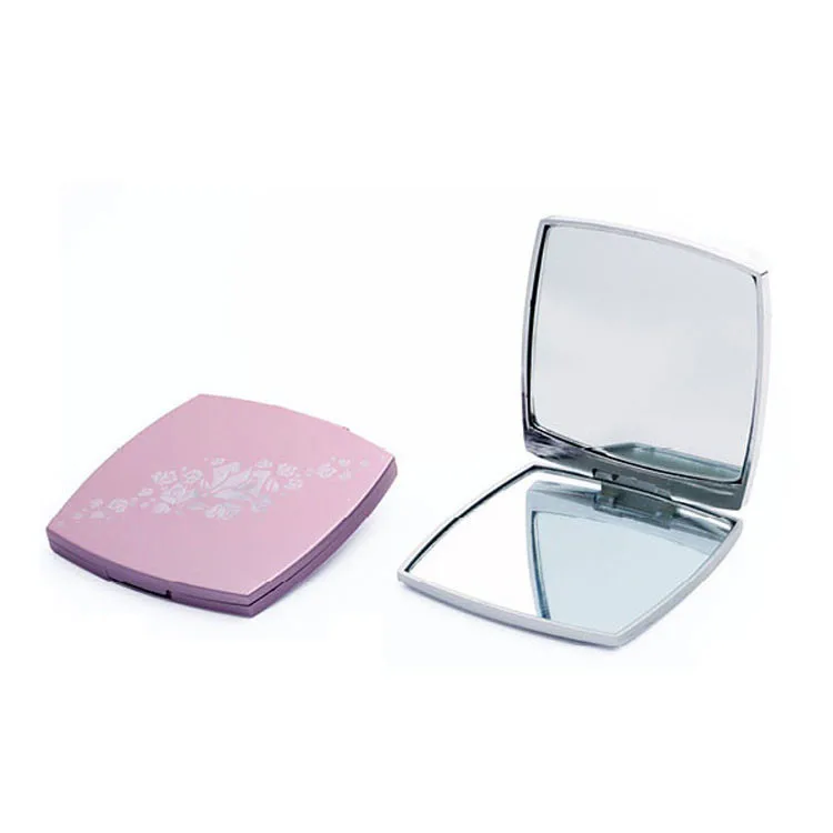 

Good quality factory directly square shape mini cosmetic girls metal makeup pocket mirror, Colors and patterns can be made as requested