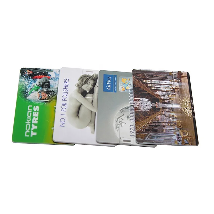 4GB Credit card USB flash drive with printing, logo printing USB drive.