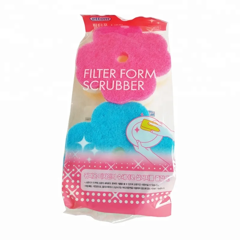 Allpurpose Flower Shaped Easy Cleaning Nonabrasive Sponge Scrubber