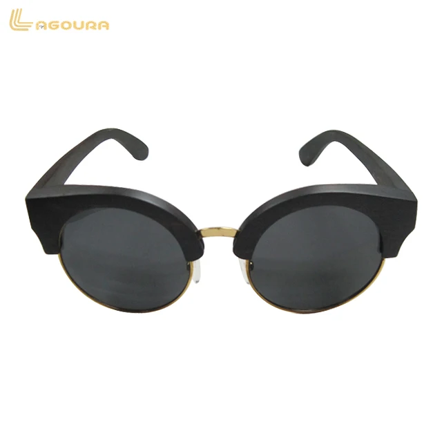 

Fashion black wooden frame sunglasses cool black sunglasses