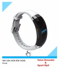 16GB Spy portable Voice Recorder Wrist Watches With MP3 Player Men Women