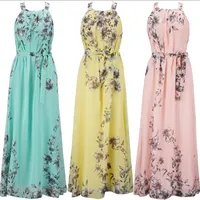 

2019 wholesale hot selling floral dress ladies chiffon dresses maxi