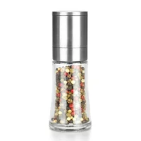 

18/8 304 Stainless steel Ceramic Grinder Premium Pepper and Salt Mill with 70ml glass jar