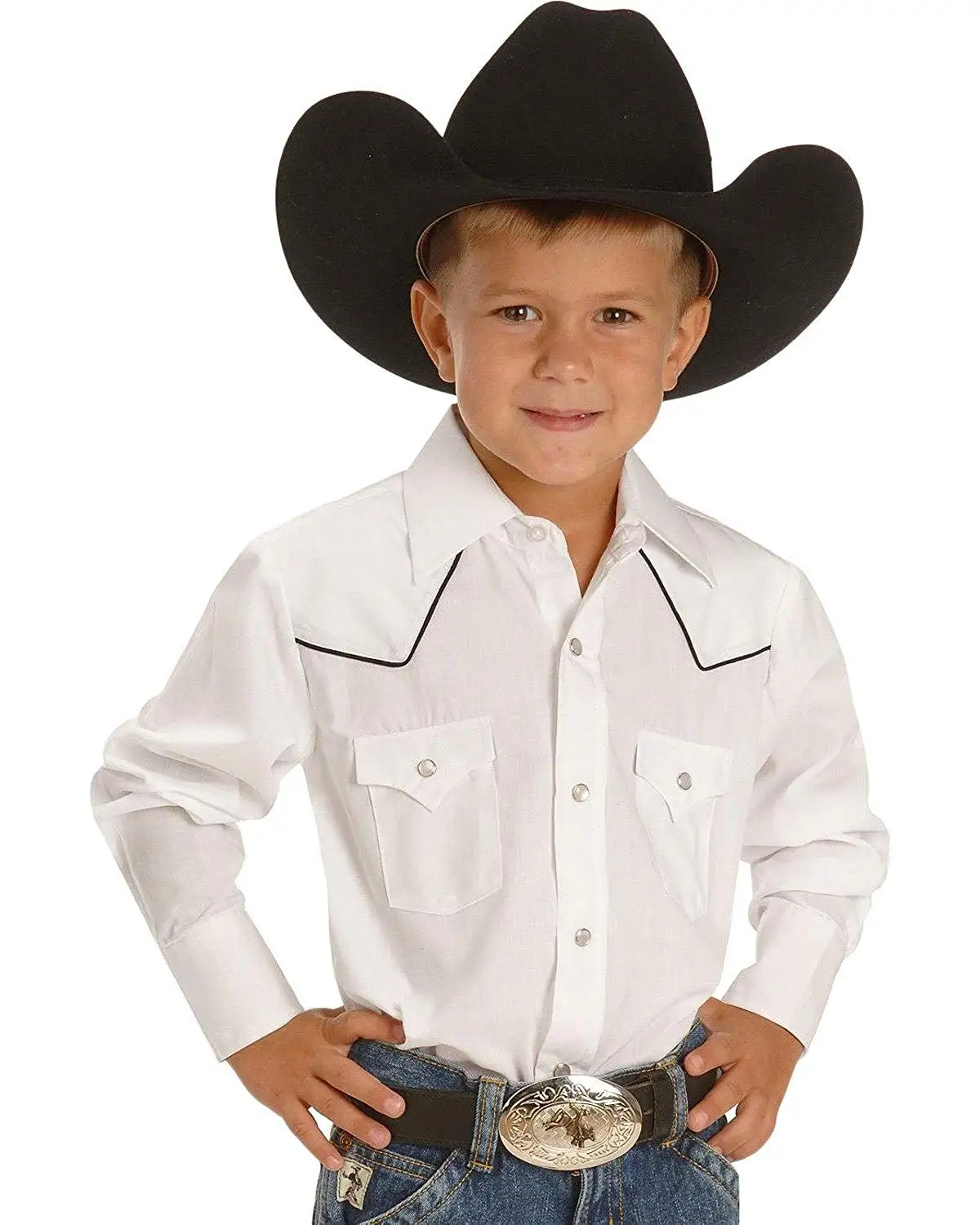 white shirt cowboy