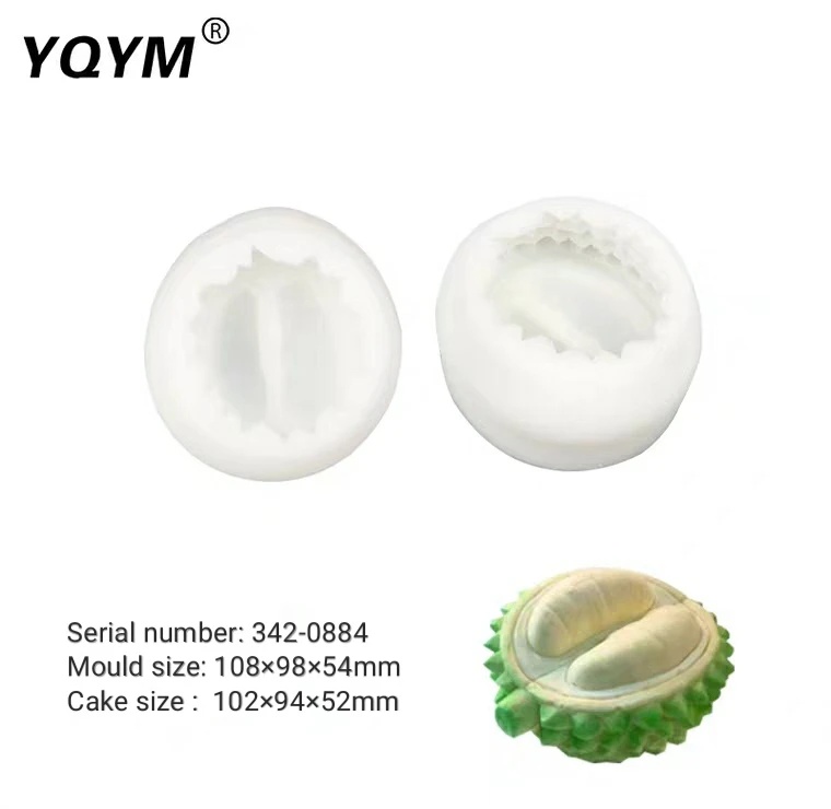 

2019 new DIY fruit silicone fondant mould durian silicone mousse cake mold, Random color