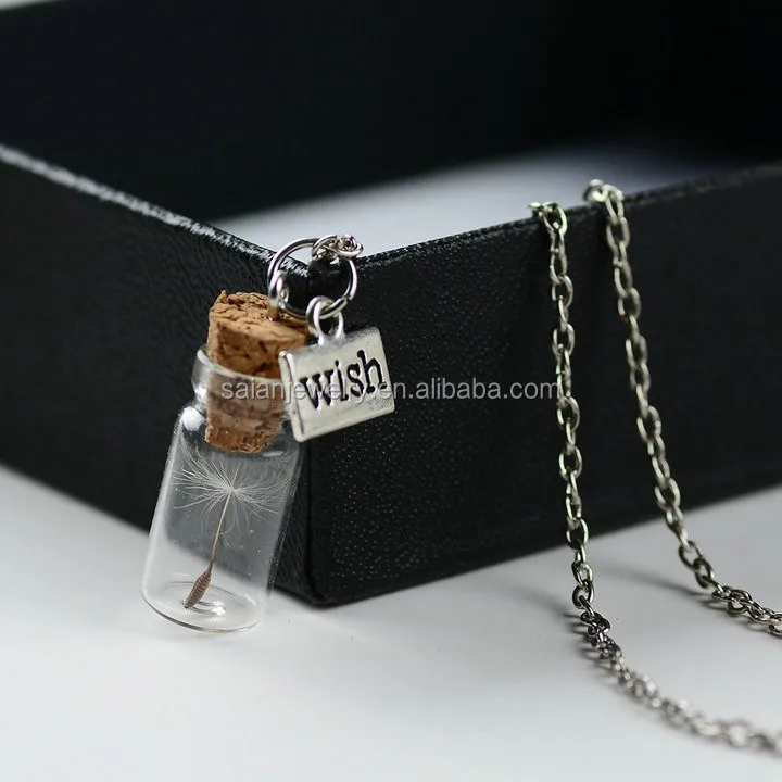 wish bottle glass pendant (2)