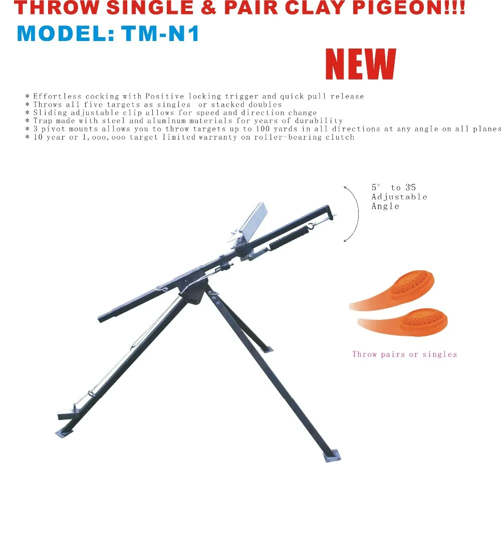 Tm-n1 Manual Clay Trap Thrower,Clay Pigeon Thrower,Clay Target Thrower