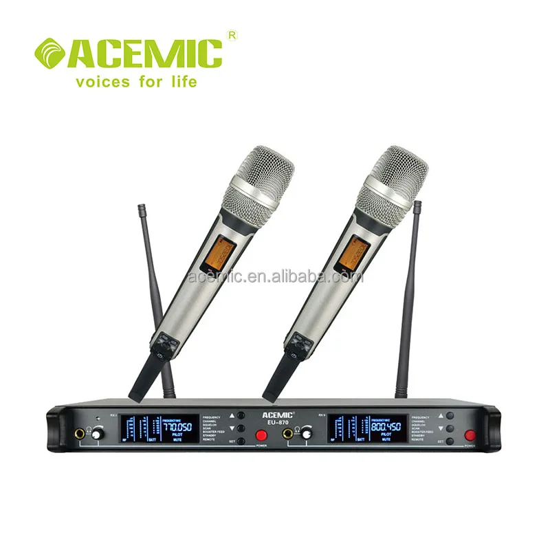 

ACEMIC Professional two channel high quality Stage true diversity wireless uhf microphone radio, N/a