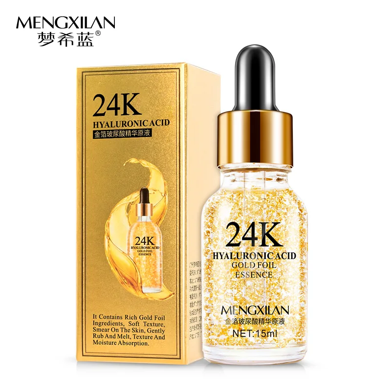 

OEM &ODM 24 k gold hyaluronic acid anti-aging face serum