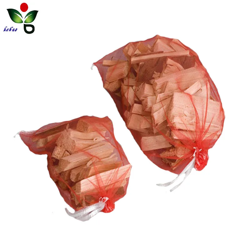 HDPE monofilament drawstring mesh bags packaging garlic manufacturer