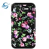 Wholesale Mobile Phone Accessories 3 in 1 Flower Printing Heavy Duty Armor Fundas de Celular Custom Design Shell For Samsung J7