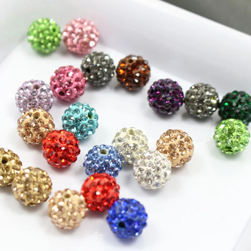 

High quality pave crystal disco ball beads rhinestone ball beads for bracelets