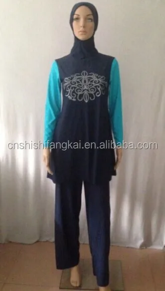 Women +50 UPF Modest Swimsuit Muslim Islamic Ladies Swimwear Burkini Full Cover.jpg