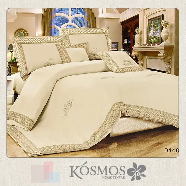 Kosmos Embroidery Gold Duvet Cover Imported Duvet Covers