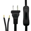 US 2 pin plug cord extension cord lamp cord with inline switch for table lamp or floor lamp