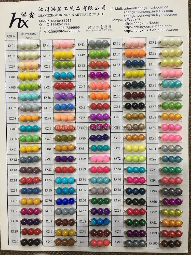 4mm 6mm 8mm 10mm Stock Baking Varnish Glass Beads Sweet Candy Color