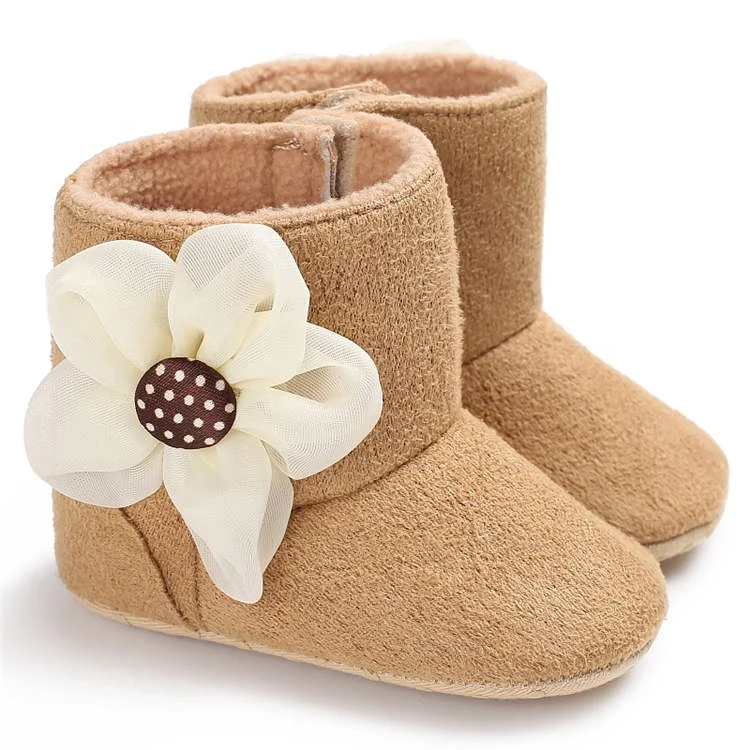 

2020 winter colorful flower soft-sole Newborn anti-slip baby boots, 5 color