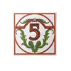Creative Red Spanish Style House Number Tiles