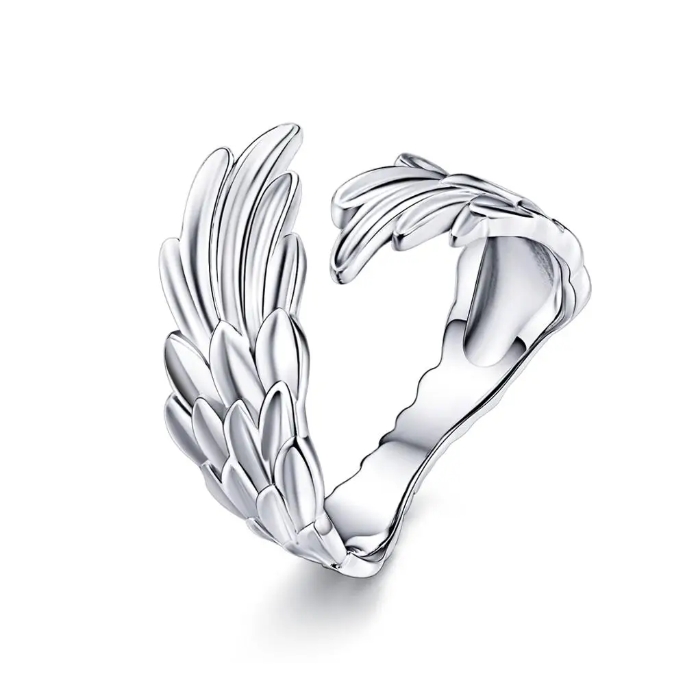 

S925 silver original lady's wing style fashion platinum plating ring
