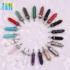 Druzy Point Stone Pendants Bullet Head shape Gold Plated Pendant