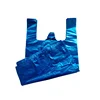 Fast Delivery Heavy Duty Blue Color Plastic Packing T Shirt Bag For Supermarket