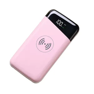 10000mah Wireless Power Bank Portable Wireless Charger Power Bank with LED Display qi wireless power bank for phone hot sale